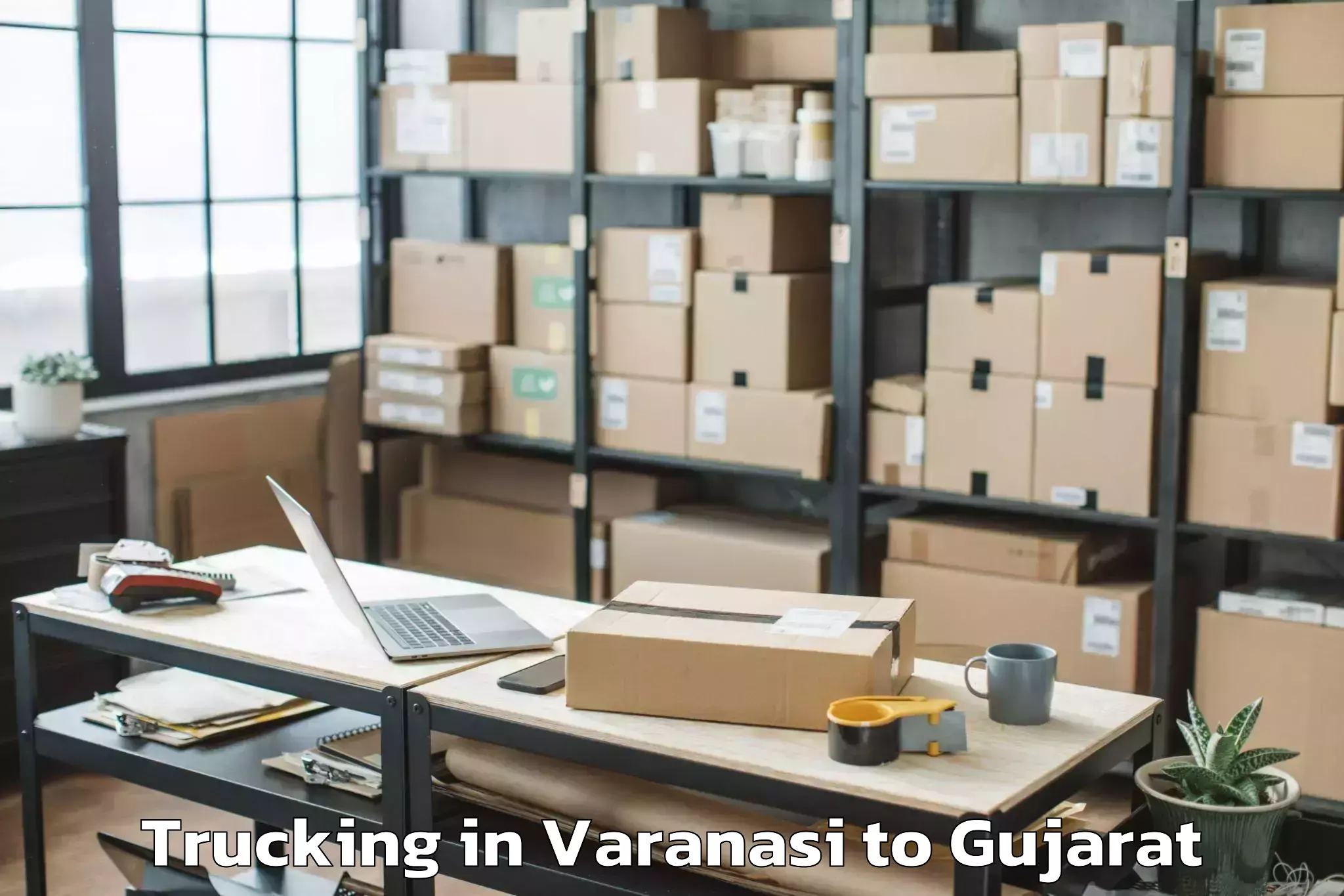 Quality Varanasi to Inorbit Mall Vadodara Trucking